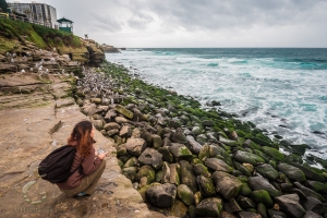 Crouching Pose At The Sea